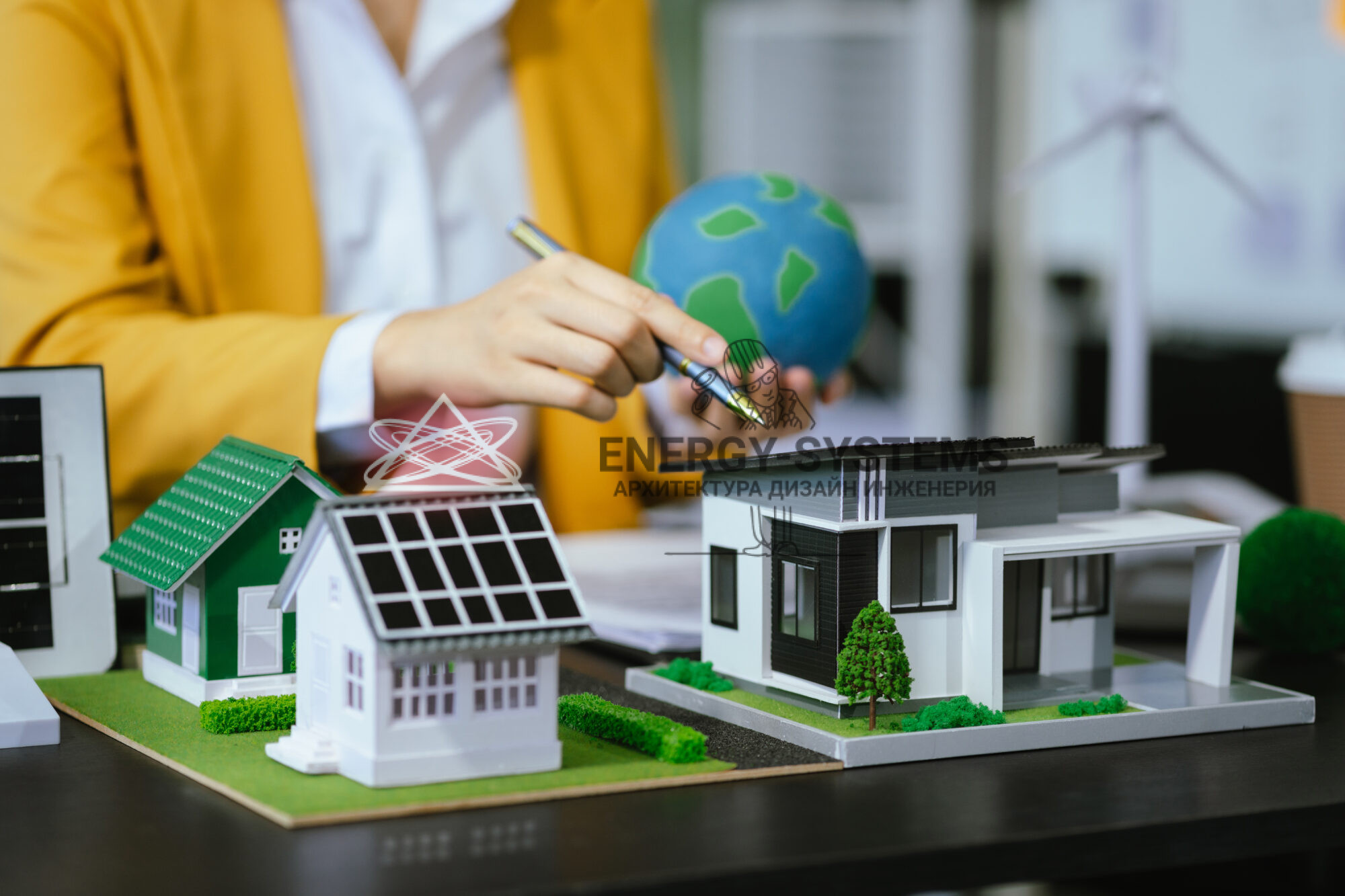 Architect working with blueprints for sketching a construction p