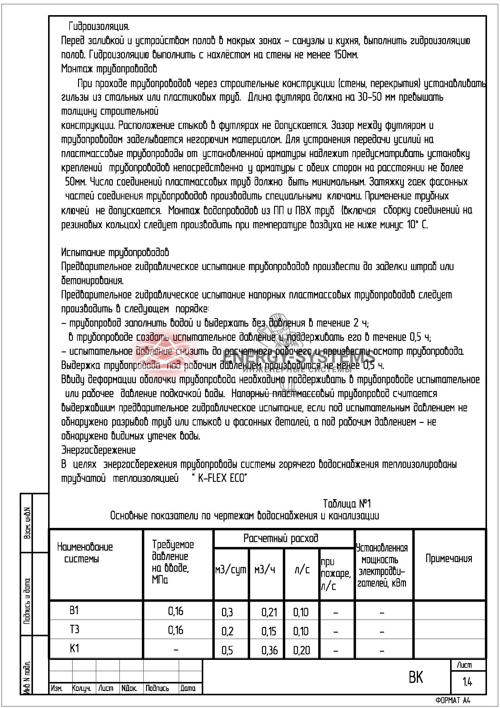 Чертеж ВК лист 5