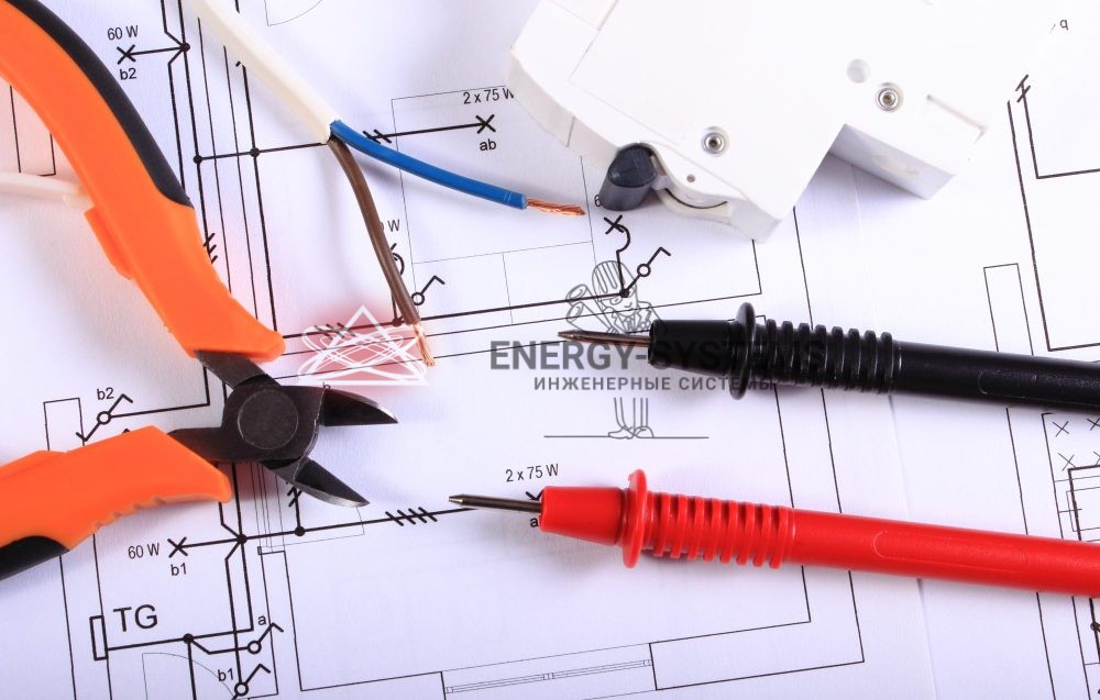 схема электроснабжения и автоматический выключатель