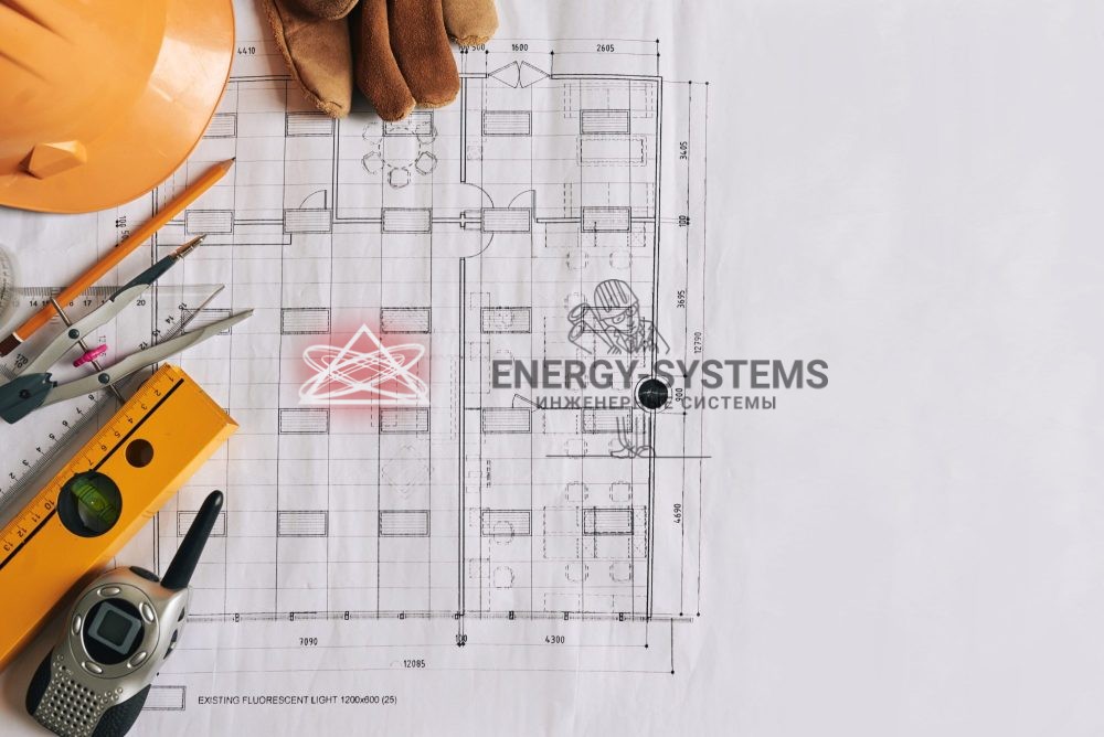схема проекта и инструменты на чертежах