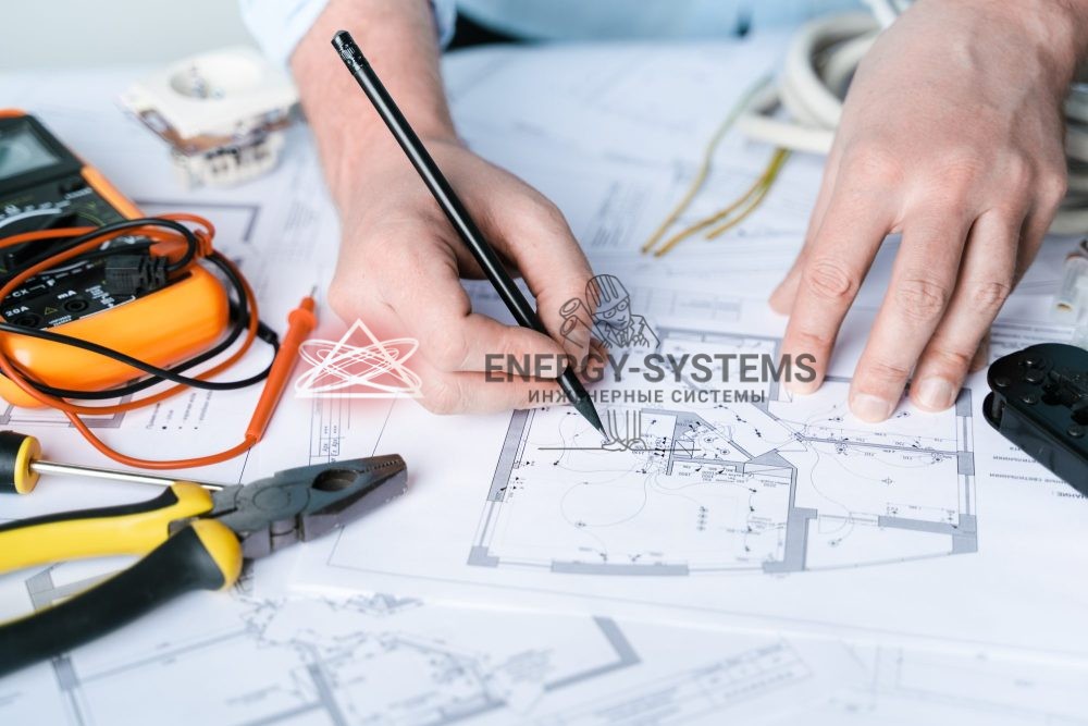 проработка чертежей проекта и электроприбор