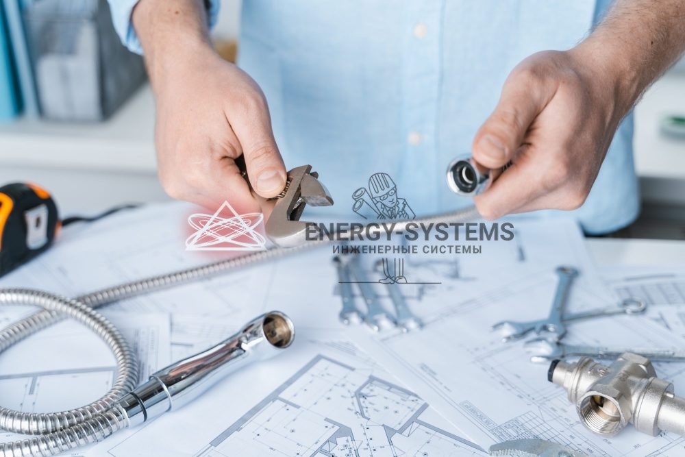 монтаж сантехники над рабочим проектом