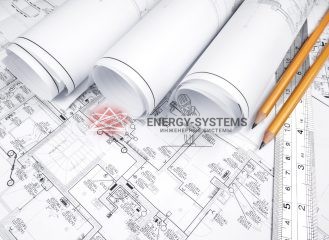 проект и чертежи на столе