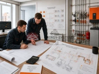 комплект схем тепловых коммуникаций по отоплению