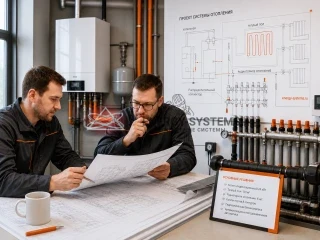 чертеж коммуникаций по отоплению