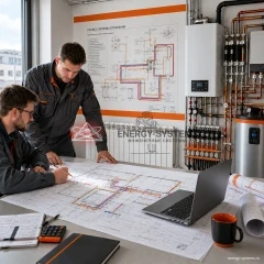 техническая схема теплового оборудования по отоплению
