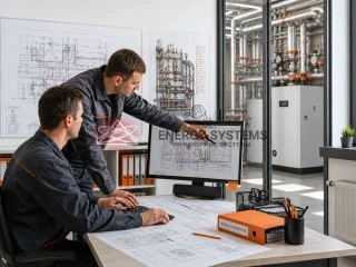 инженерная схема тепловых магистралей по отоплению