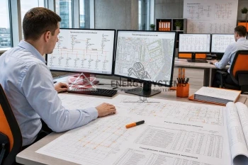 подробное электроснабжение на чертеже