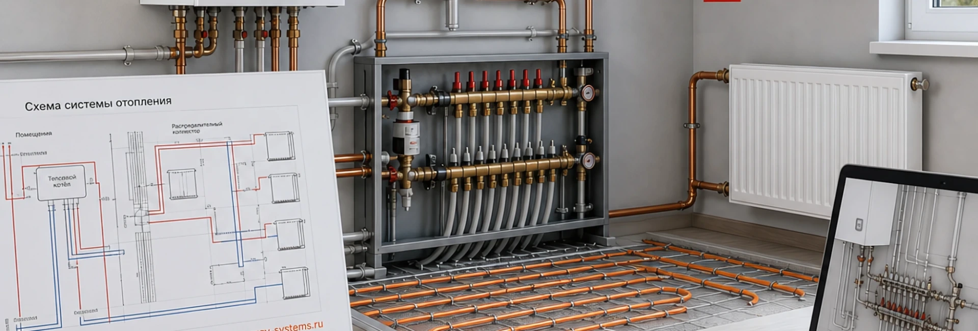 Проектирование системы отопления дома с использованием газа