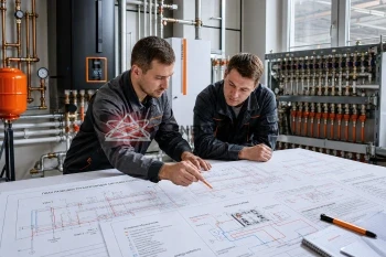 чертеж инженерной сети по отоплению