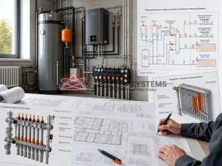 техническая схема инженерной разводки по отоплению