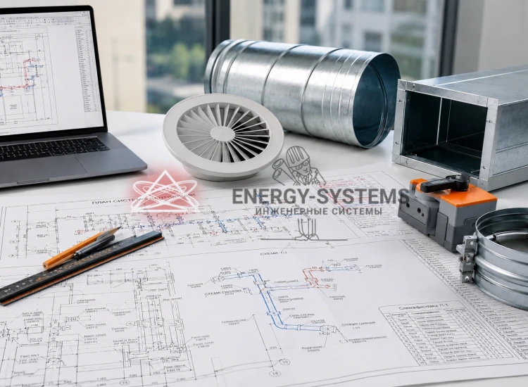 Проект вентиляции с инженерными чертежами HVAC