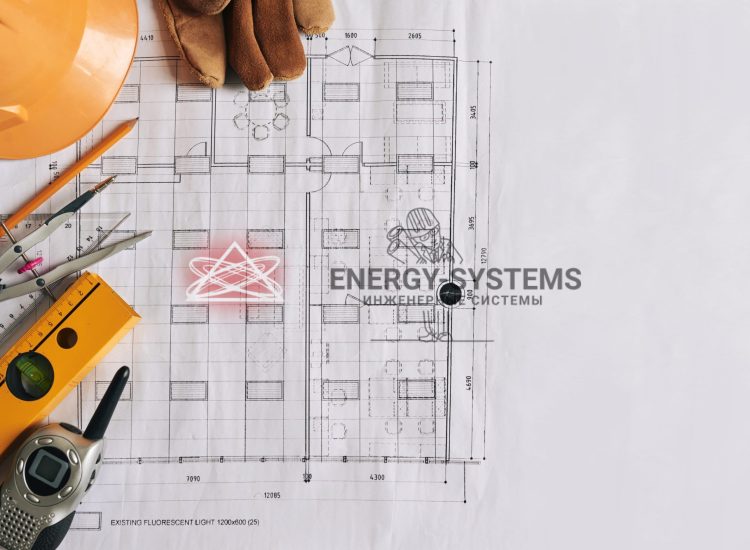 схема проекта и инструменты на чертежах