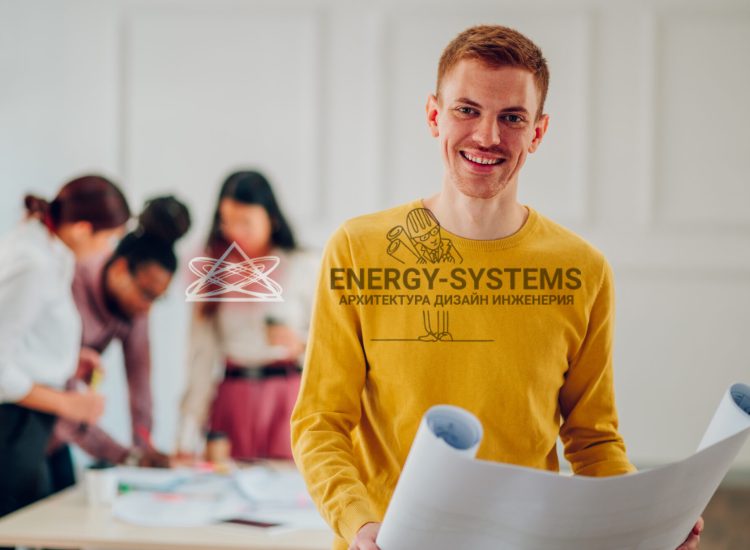 молодой парень держит в руках проект