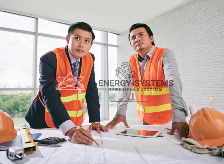 Проект инженерного чертежа для отопления системы