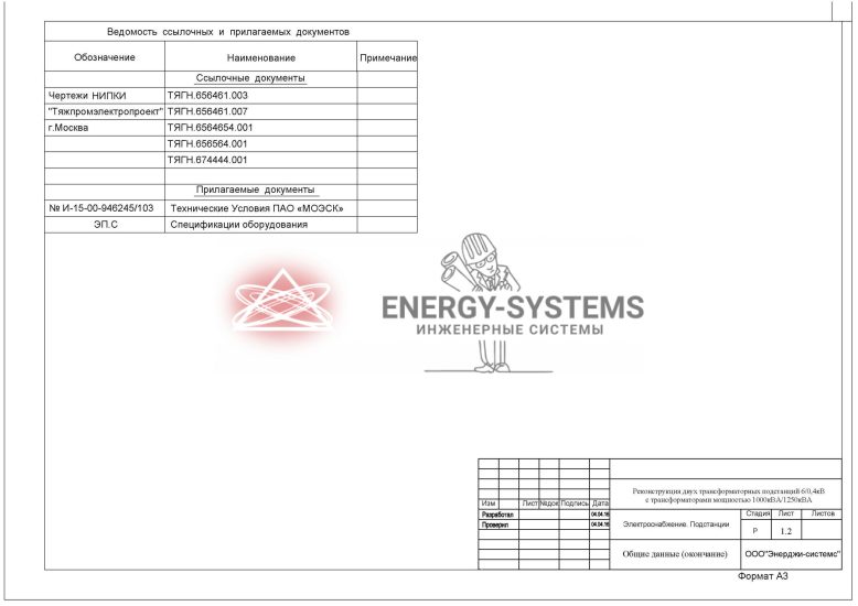 Ведомость прилагаемых документов