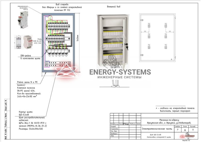 Щит ЩО 0,4 кВ