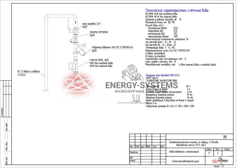 Схема расходомерного узла
