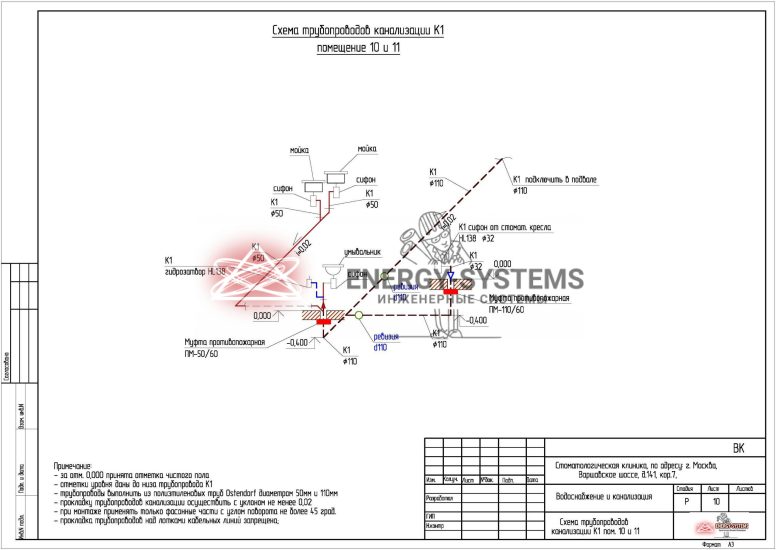 Схема трубопроводов канализации_2