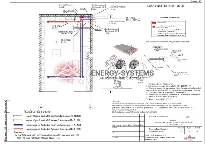 План с подключением ДСУП