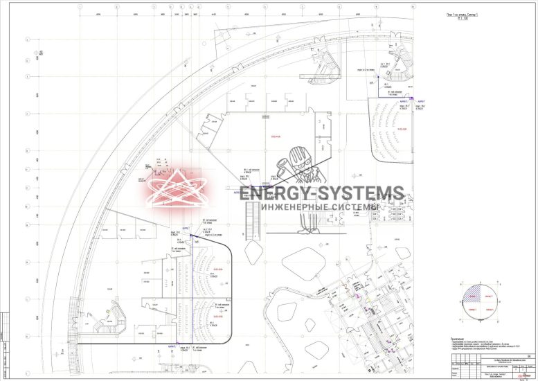 План 1 этажа, сектор 1 Водоснабжение