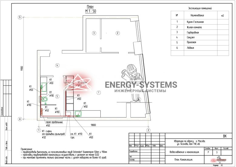 Чертеж ВК лист 8