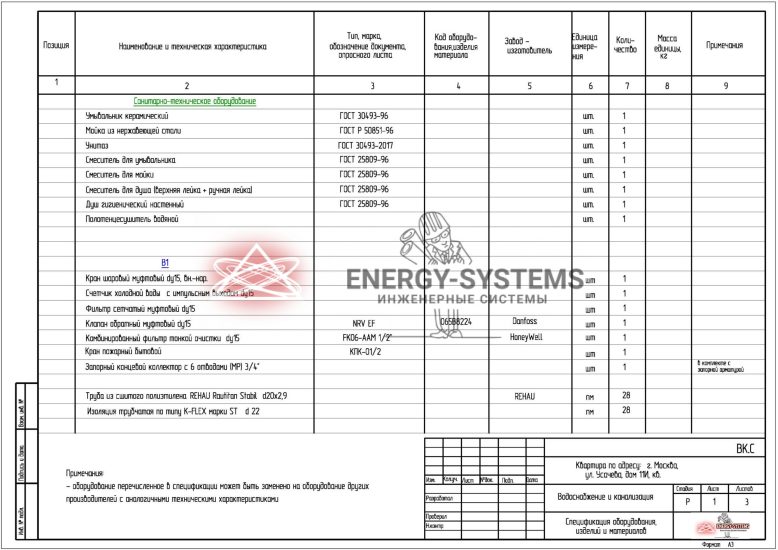 Чертеж ВК лист 13